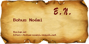 Bohus Noémi névjegykártya
