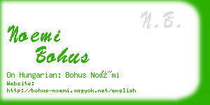 noemi bohus business card